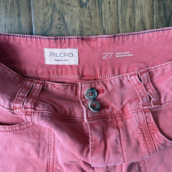 Pilcro Women's 27 Wide Leg Cropped Pants High Rise Stretch Boho Spring - Picture 4 of 14